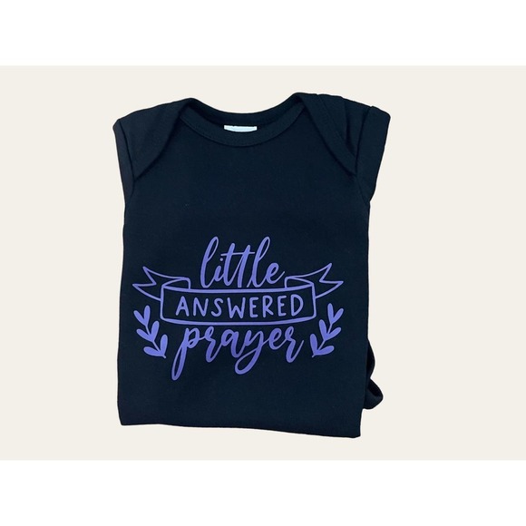 Little Answered Prayer Infant Cute Creeper|Bodysuit Religious|Baby Shower Gift - Picture 2 of 7